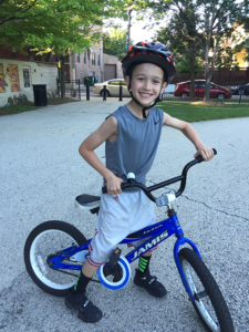 kid riding bike